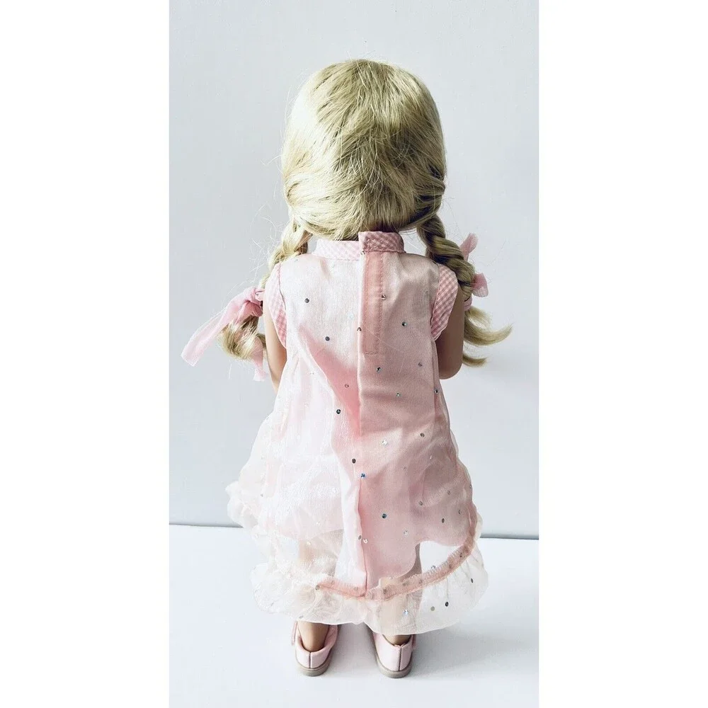 Käthe Kruse Doll Toni 15in Top‎ Condition Blonde Braids With tags Pink Germany - Picture 5 of 8